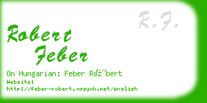 robert feber business card